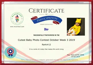 Certificate Preview