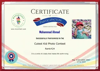 Certificate Preview