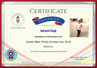 Certificate Preview