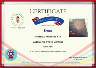 Certificate Preview